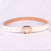 Elegance Loop: Chic Women's Minimalist Belt with Metal Buckle